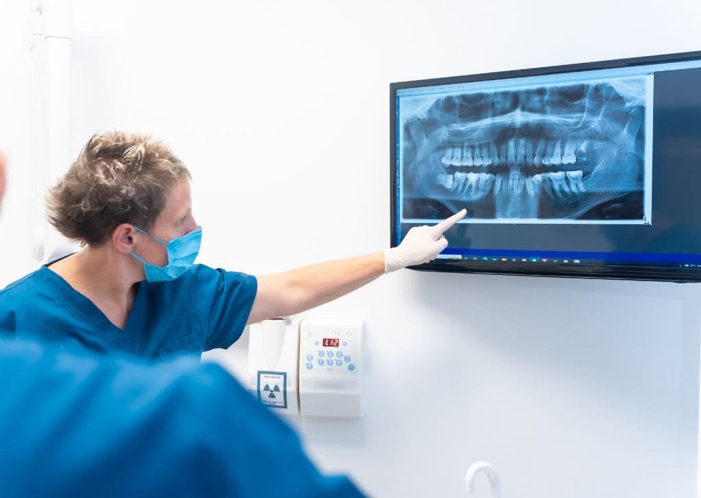 Patient getting a dental assessment at an emergency dentist in Ipswich.